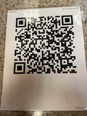 Menu QR Code