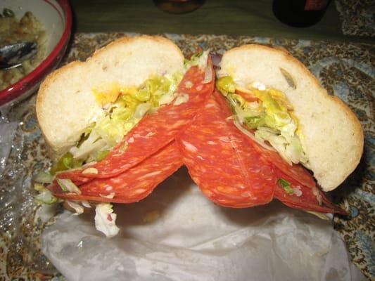 custom spicy salami sammie