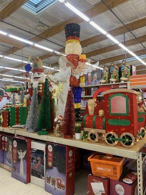 More Christmas decorations for sale.  Displayed a great variety.