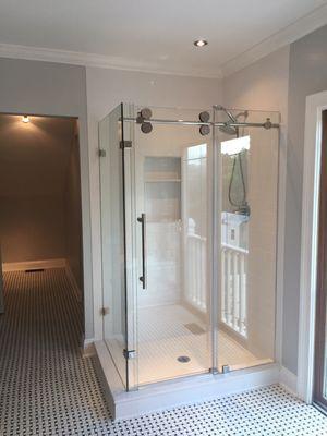 Shower door enclosure