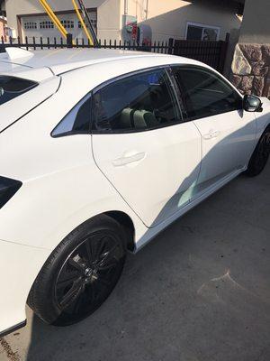 2017 Honda Civic door glass replaced!