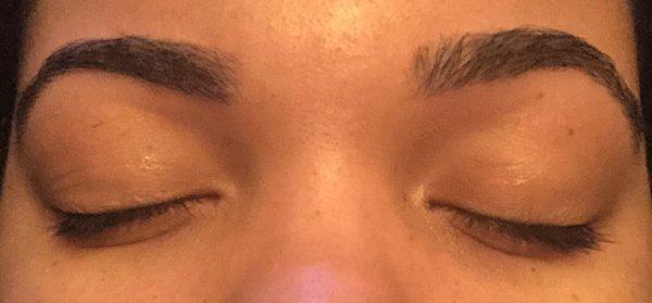 After my eyebrows