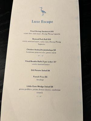 Bites Menu