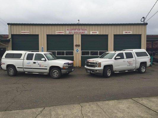 Father(right) and Son(left) trucks