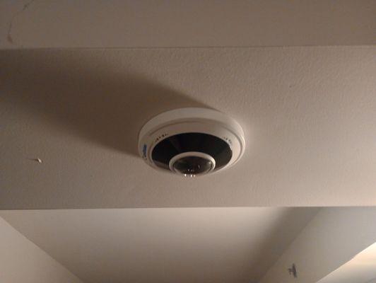 Residential Camera Installation. Indoor Fish Eye Camera