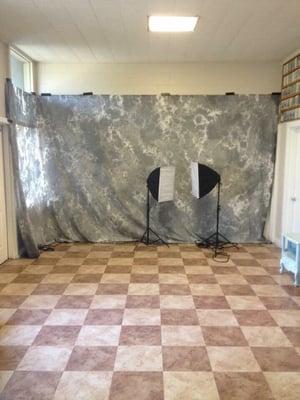 Entry Room to the Masonic Lodge, used as a photo booth in this photo. This room is directly outside the dining hall and the Lodge room.