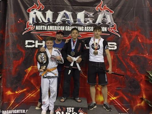 Kids winning gold at NAGA