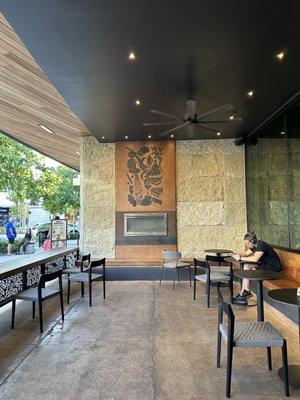 Semi-outdoor patio