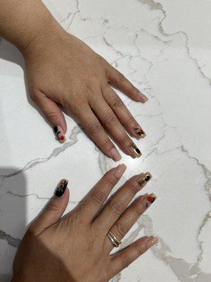 Nail shape art and Diva design