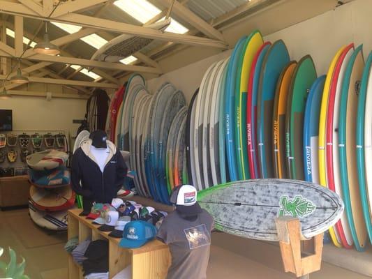 Giant selection of paddle boards for all uses. Now offering rentals and lessons as well !