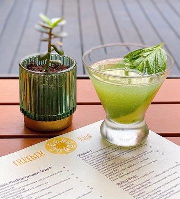 Rayhan: Hendrick's Gin w/ persian cucumber juice, basil nectar, fresh lime juice | $15