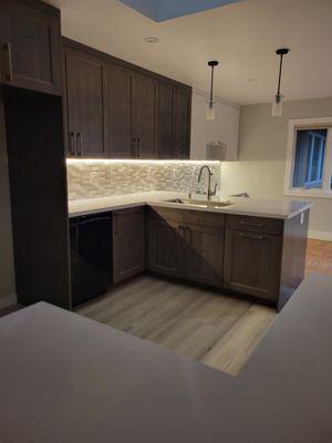 Under cabinet lighting is my favorite feature in my new kitchen!