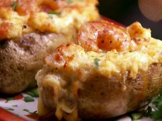 Fully Loaded Potato stuffed with Cajun Grilled Shrimp