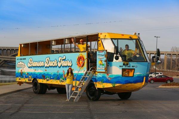 Branson Duck tours Super Duck 8. Welcome aboard