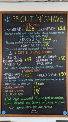 Updated menu of services, at as great value imo. (And I'm a cheap bastard)