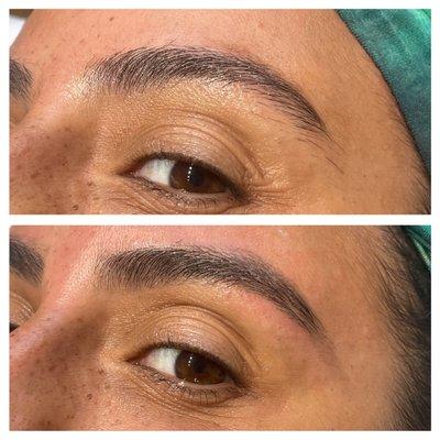 Brow wax and tint