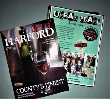 Stop in any day of the week to see why Urban Pearl was voted BEST of HARFORD for the 2nd year in a row!