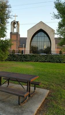 Perfect seating in front of Notre Dame Church, if you like to listen to the choir singing.