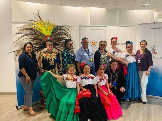 Folklorico group at American Airlines!!