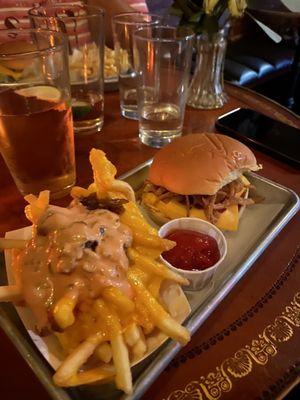 Loaded fries and Rancho burger