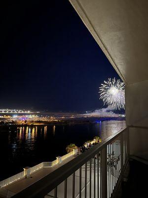 Firework show view from room on 7th floor