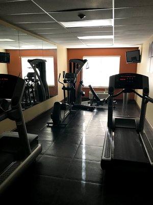 An average gym for a hotel this size.