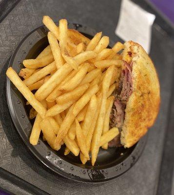 Annual Pass-holder brisket grilled cheese and fries