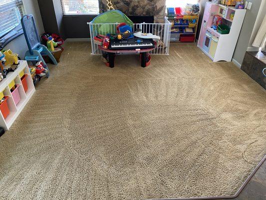 After still messy playroom but that carpet!!!! Omg. So clean!!!!