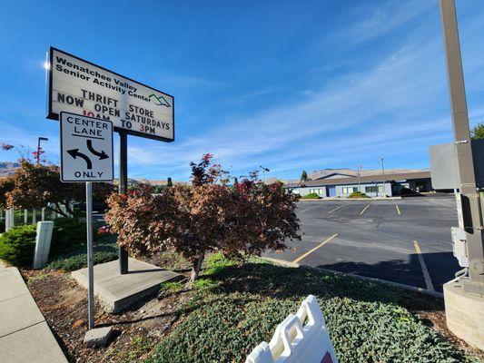 Entrance is behind the Wenatchee Valley Senior Activity Center.