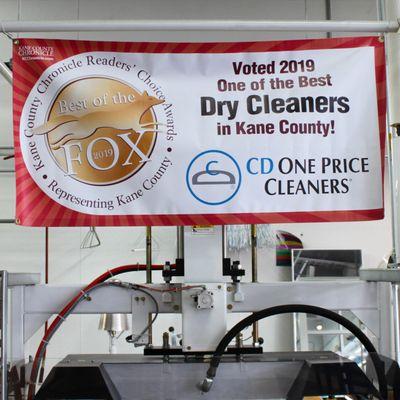 Voted 2019 One of the Best Dry Cleaners in Kane County!