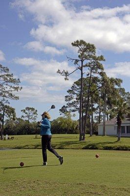 A beautiful day out on the golf course