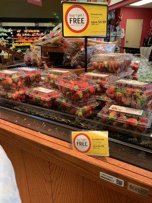 Louisiana strawberries buy one get one free