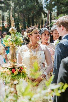 Megan and Allen put time in to learning all the customs of the "poruwa" ceremony and captured my cultural traditions beautifully.