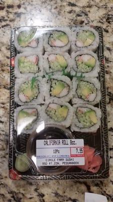 Cali roll for 8 bucks...  Not too shabby for 12 pieces!!