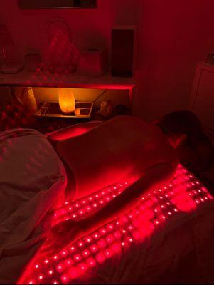 Infrared LED and infrared heat benefits the body by increasing circulation and providing your body with energy to work better.