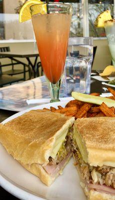 Cubano Sandwich with a Cuban Punch