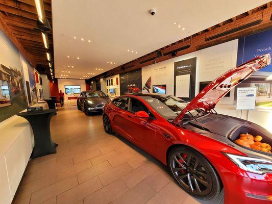 Inside showroom