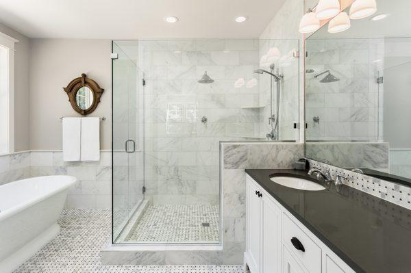 Custom glass shower door