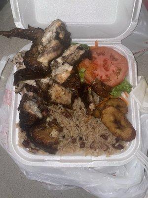 #1. Jerk Chicken All White Meat dinner