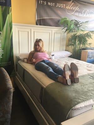 My queen with new queen bed...