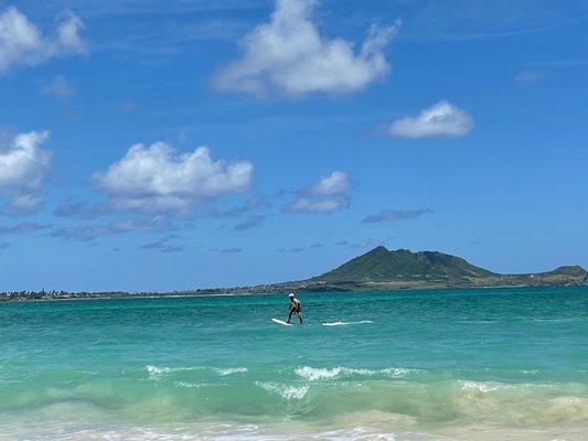 Foil boarding in Kailua