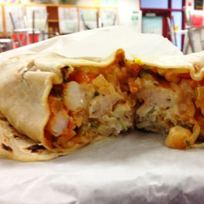 Shrimp burrito