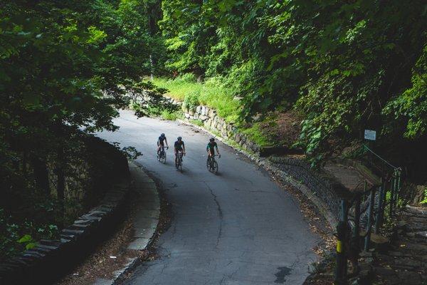 Beautiful scenery, quiet roads.