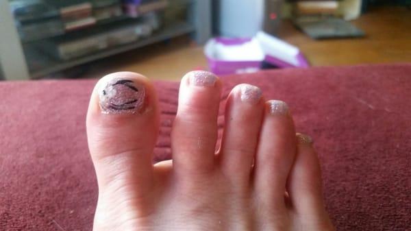 $50 gel polish, deluxe pedicure with design. Meh, not outstanding. Great customer service though!