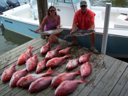 The whole family enjoys fishing! 