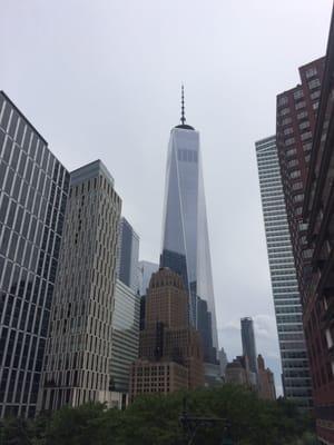 View of freedom tower from the bridge