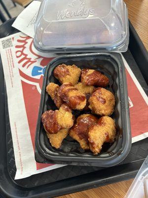 What is this? No sauce on the saucy nuggets