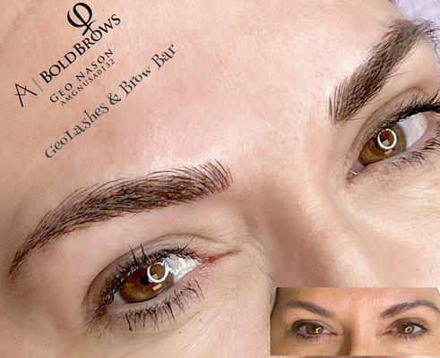 Bold brows technique, Microblading