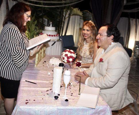 Beautiful ceremony at a home in Cutler Bay. Officiant and Photography package.