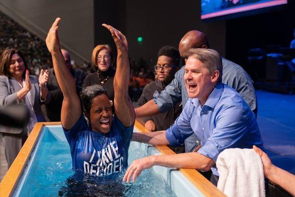 We love getting to celebrate life change during baptisms!